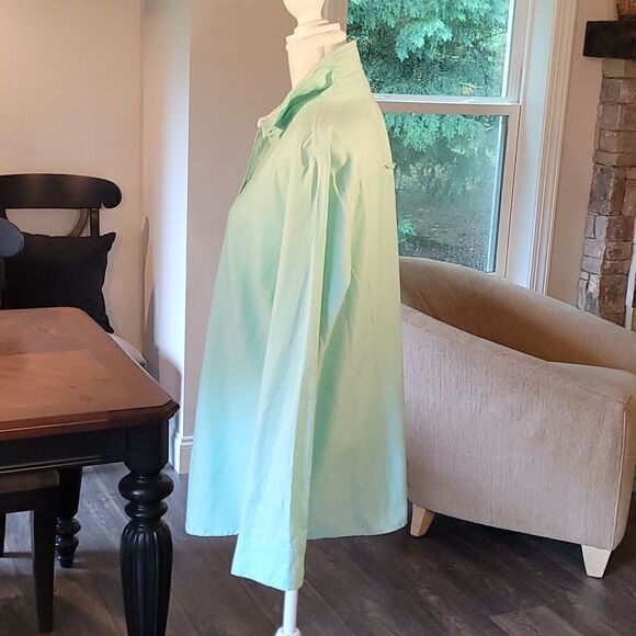 Croft&Barrow sz L mint colored button up snort - Picture 3 of 11